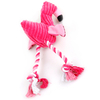 Đồ chơi Cắn thú cưng màu hồng Squeaky Sang trọng Chew Flamingo cho chó Dây thừng Đồ chơi để nhai