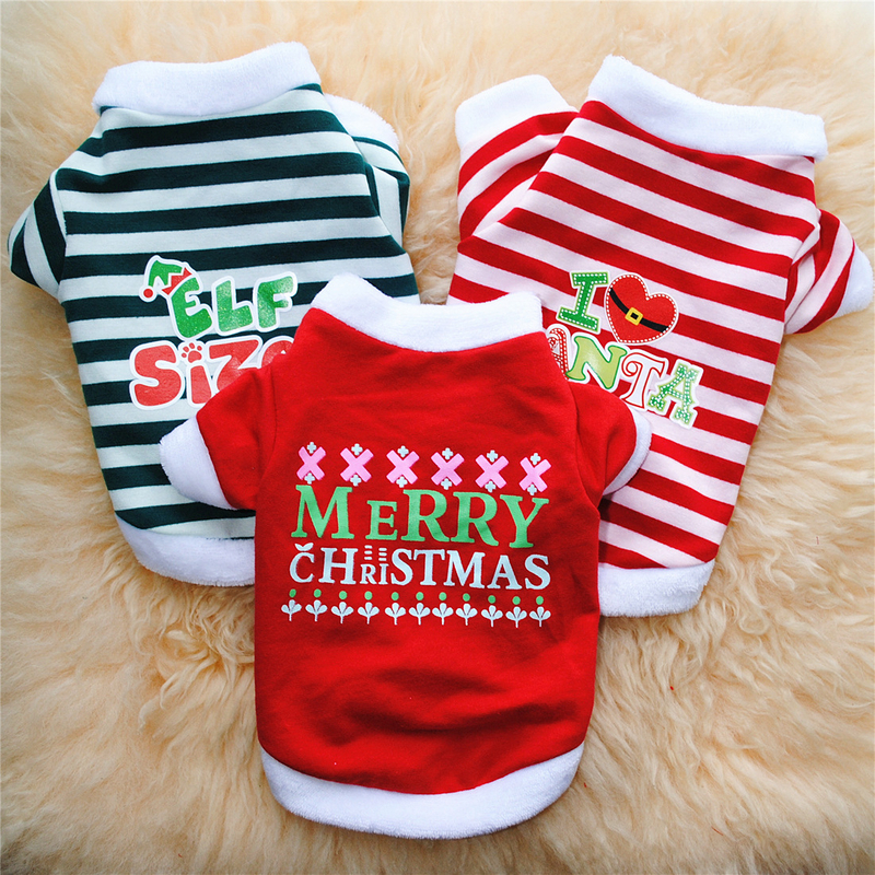 2021 Dog Sweater Stripe Pattern Puppy Knitwear Pet Winter Letter Winter Style Christmas Style Dog Quần áo