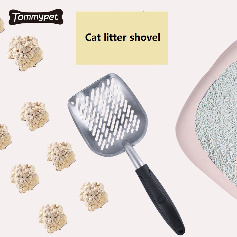 Hợp kim nhôm bền Cat Poop Làm sạch Xẻng Cat Litter Kim loại Muỗng