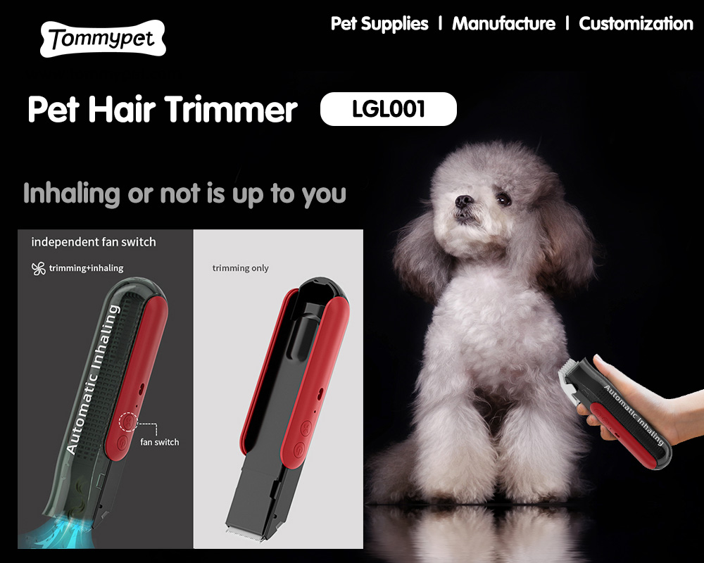 Sử dụng tông đơ cắt tóc thú cưng với chân không để kiểm soát tóc thú cưng