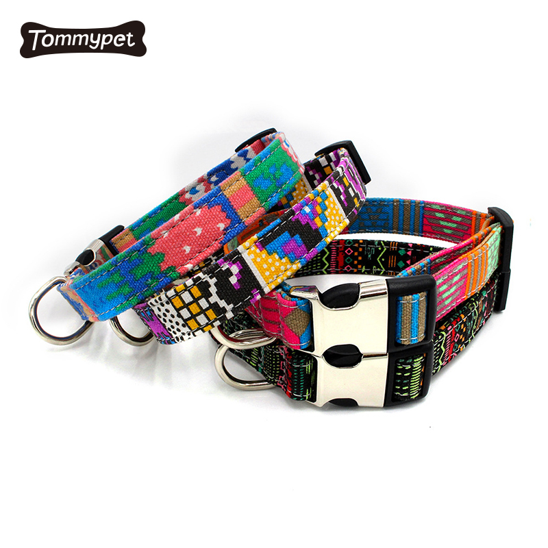 Nhiều màu sắc Bohemian Phong cách cổ áo cho chó Phát hành nhanh Vòng cổ vật nuôi có thể điều chỉnh cho chó