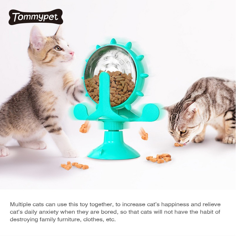 Bàn xoay tương tác Máy nạp thức ăn chậm Rò rỉ thức ăn Máy huấn luyện mèo vui nhộn Đồ chơi